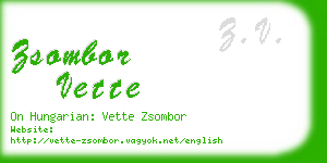 zsombor vette business card